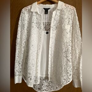 Vera Wang Lace Blouse with Tank Top